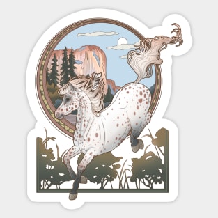 Free Wind horse art Sticker